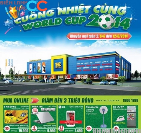 HC tưng bừng khuyến mãi hàng điện lạnh chào World Cup